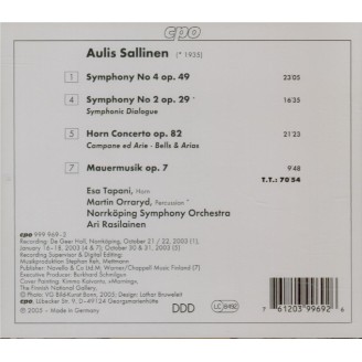 SALLINEN - Rasilainen - Symphonie n°4 op.49..